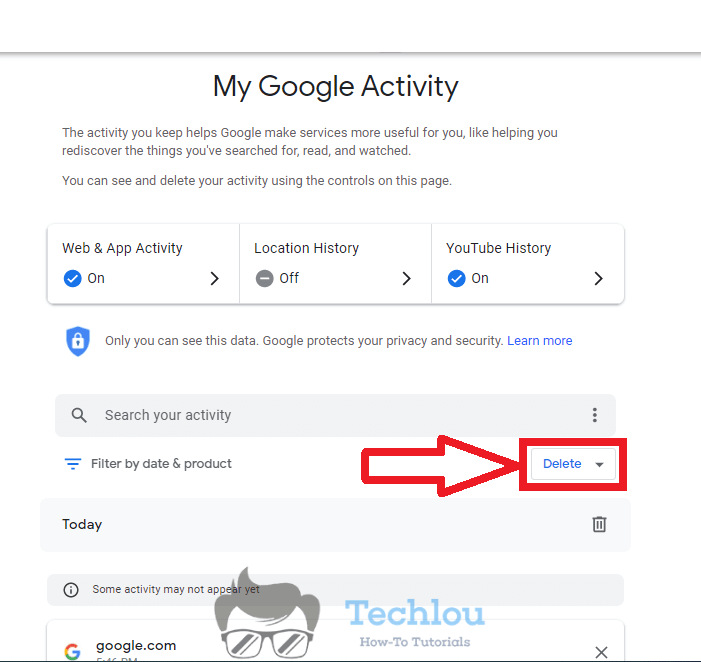 Open google activity