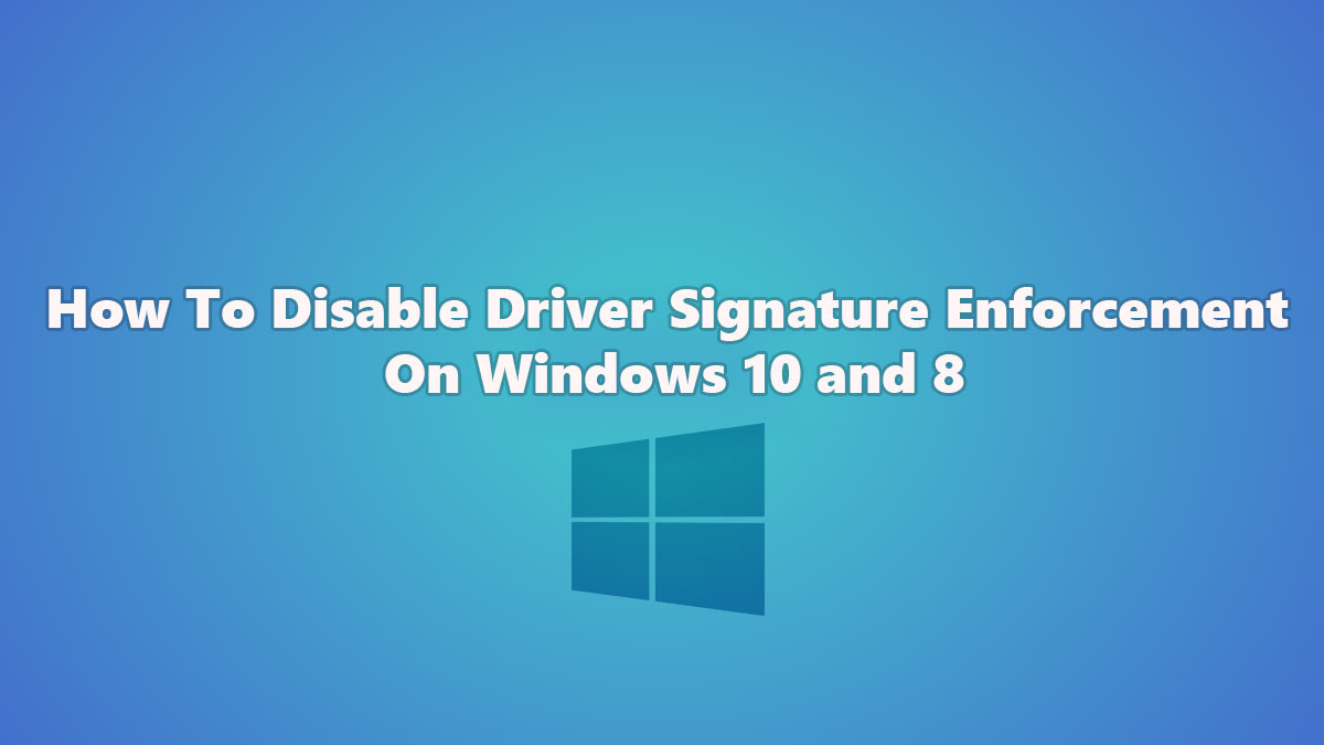 windows 10 disable device driver signing