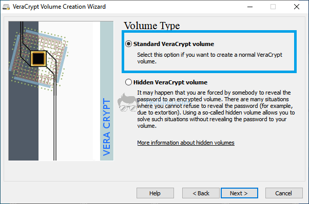 Select volume type